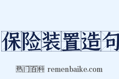 保险装置造句是什么意思的图片